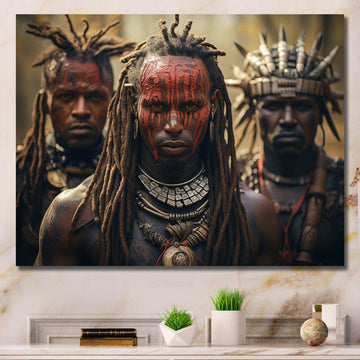 African Tribes Kalenjin Warriors - People Canvas Wall Art